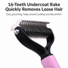 Double-Sided Dematting and Thinning Comb for Cats and Dogs