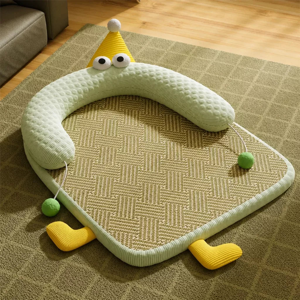 Low-Profile Pet Bed Mat for Cats and Dogs