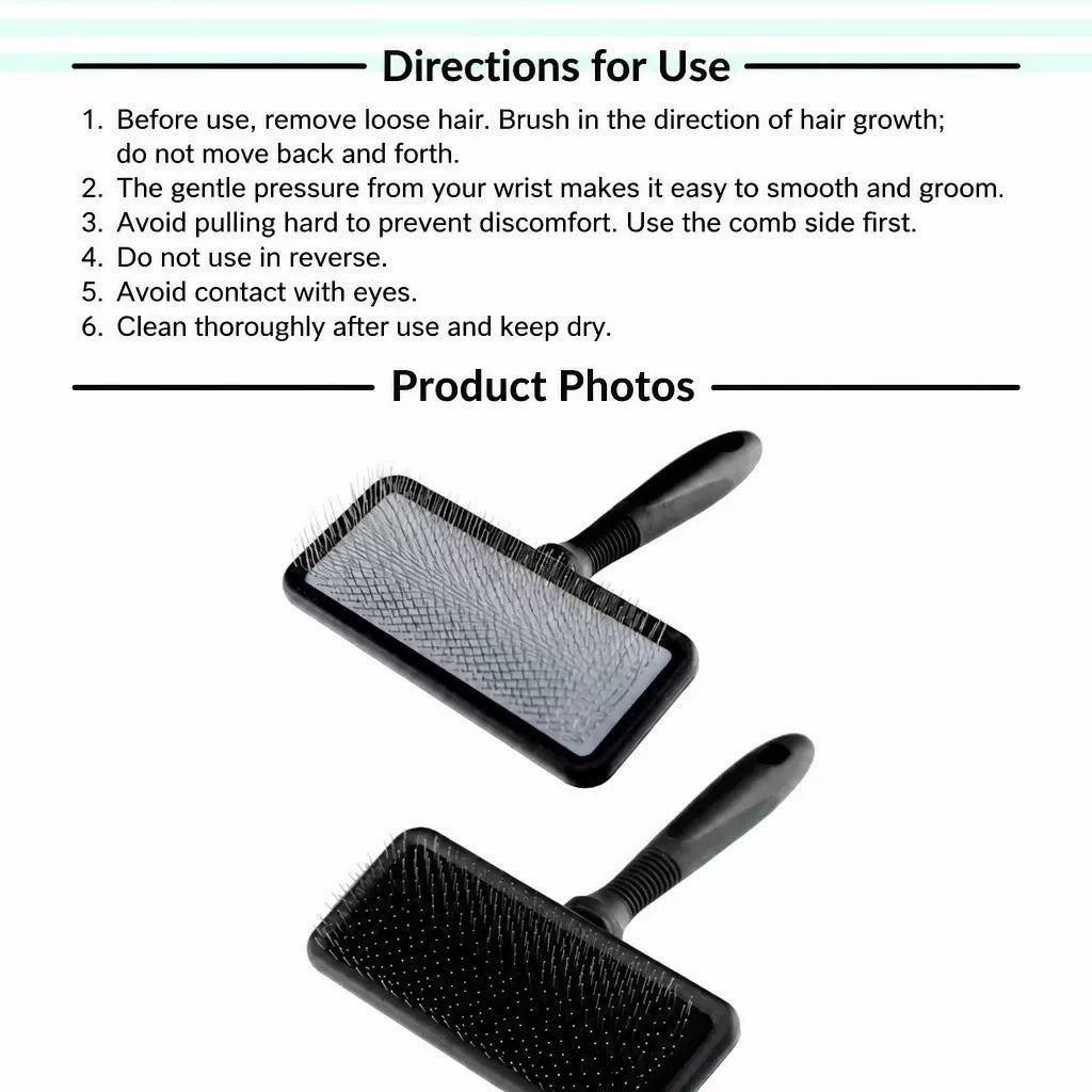 Dog & Cat Grooming Pin Brush for Loose Fur & Tangles