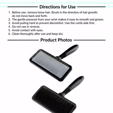 Dog & Cat Grooming Pin Brush for Loose Fur & Tangles