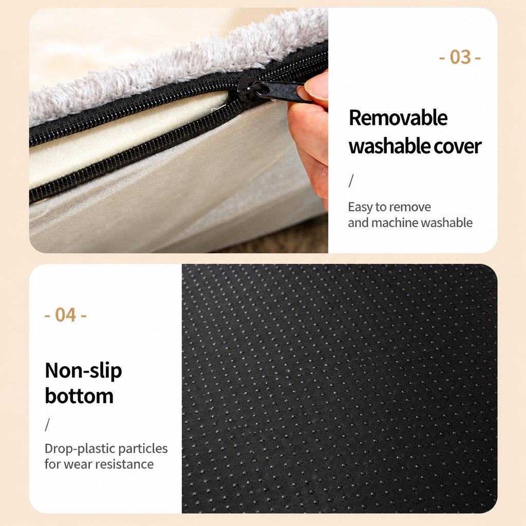 Enclosed Pet Bed with Door Curtain for Cats and Dogs