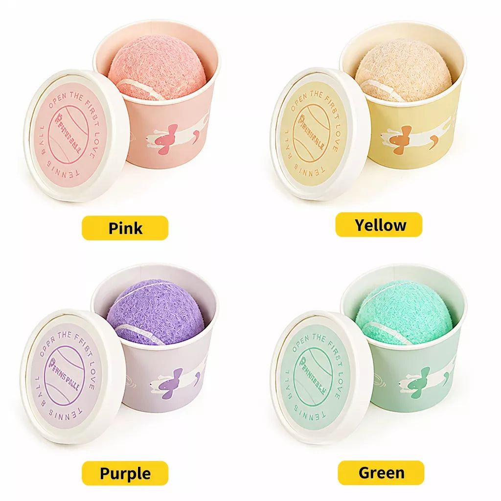 Ice Cream-Themed Interactive Dog Ball Toy