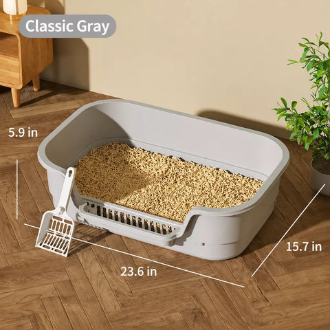 High-Sided Open Cat Litter Box p-05713