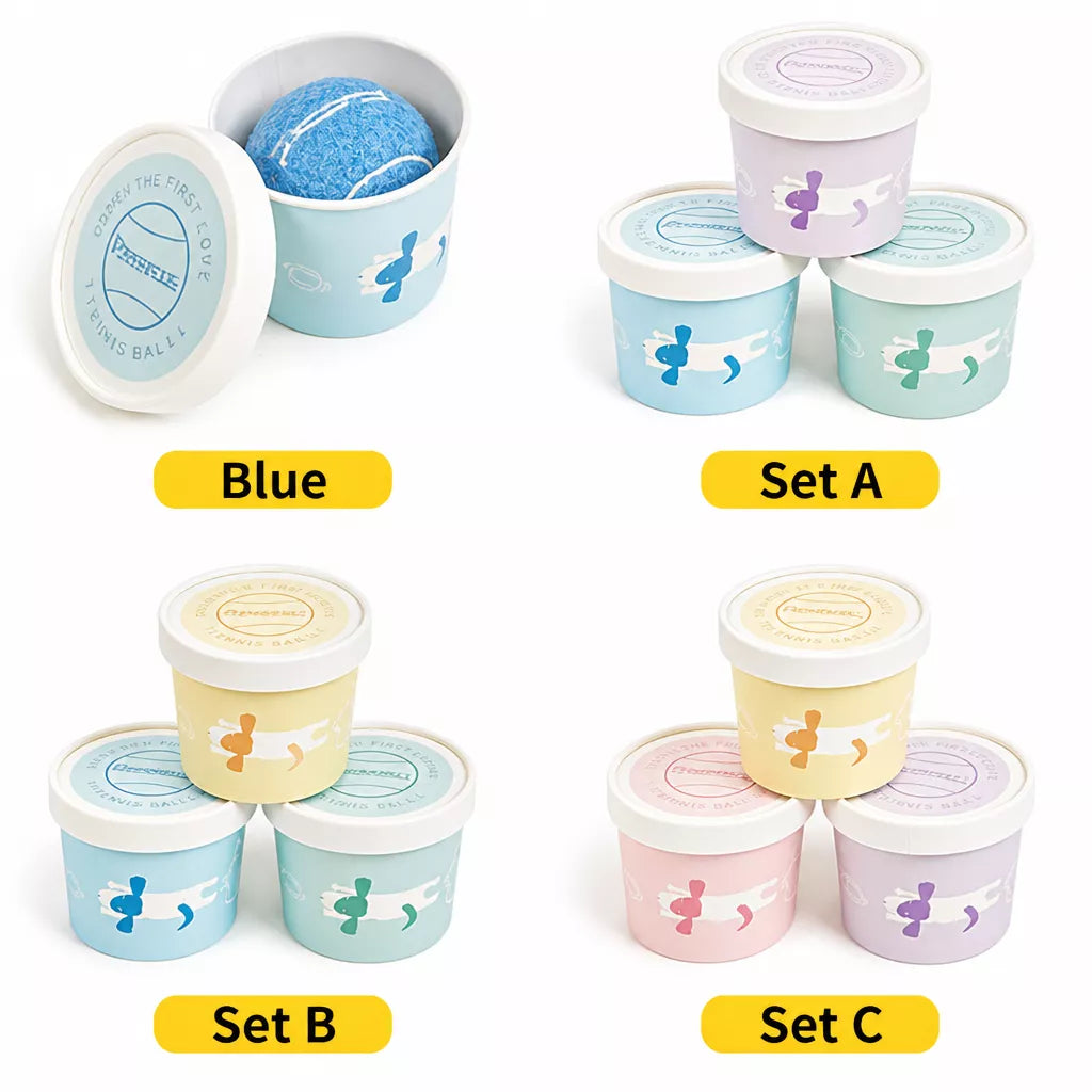 Ice Cream-Themed Interactive Dog Ball Toy