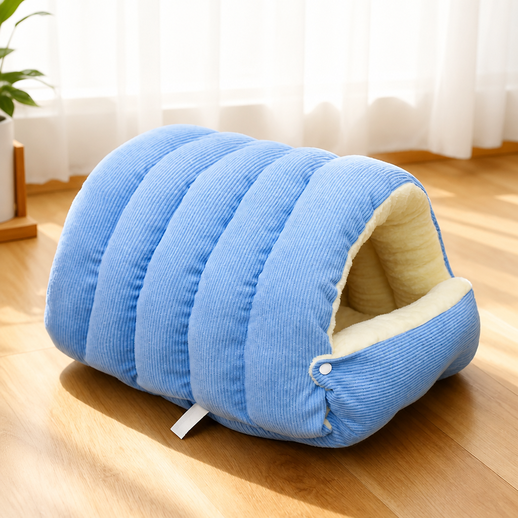 Semi-Enclosed EPE Foam Pet Bed for Cats & Dogs