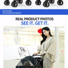 Foldable Pet Stroller with Detachable Carrier for Dogs & Cats