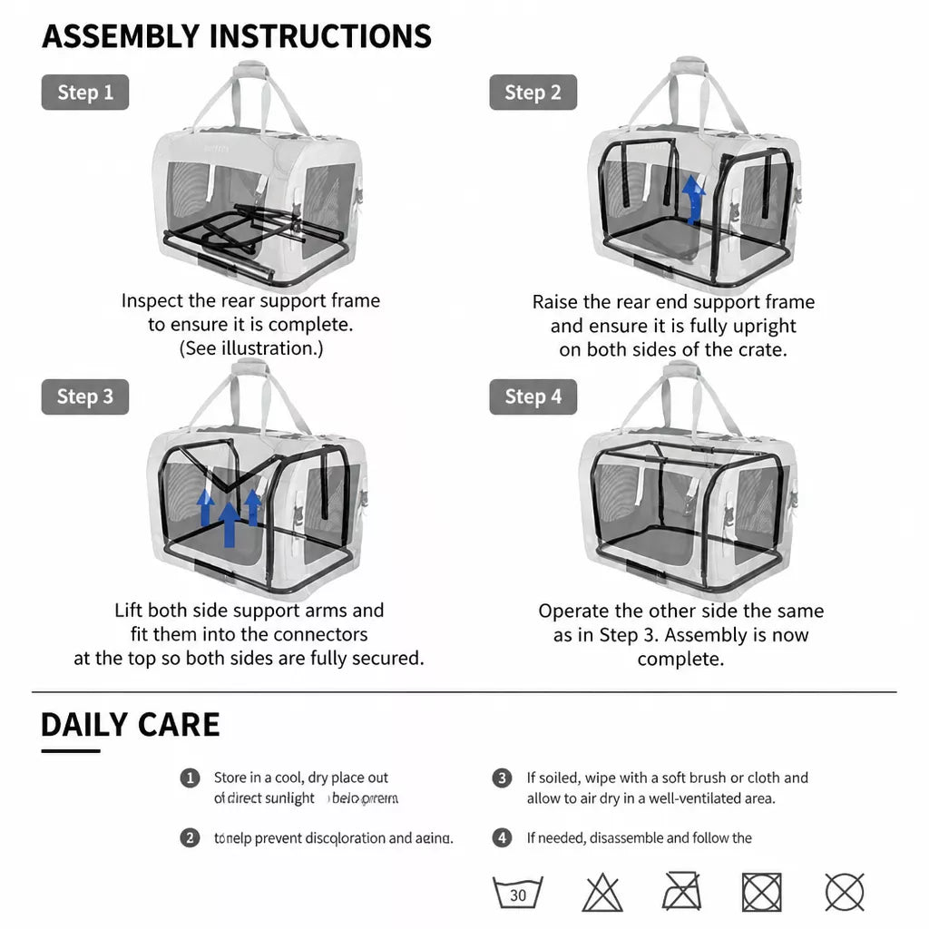 Foldable Pet Carrier for Cats and Dogs