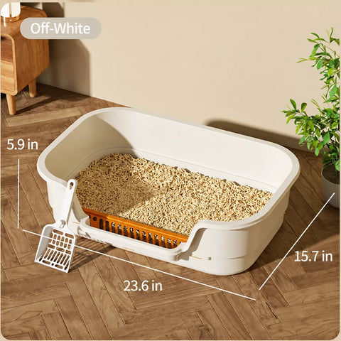 High-Sided Open Cat Litter Box p-05713