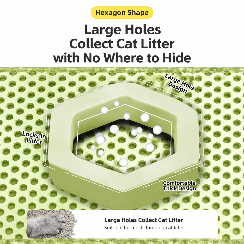 Double-Layer Cut-to-Fit Cat Litter Mat