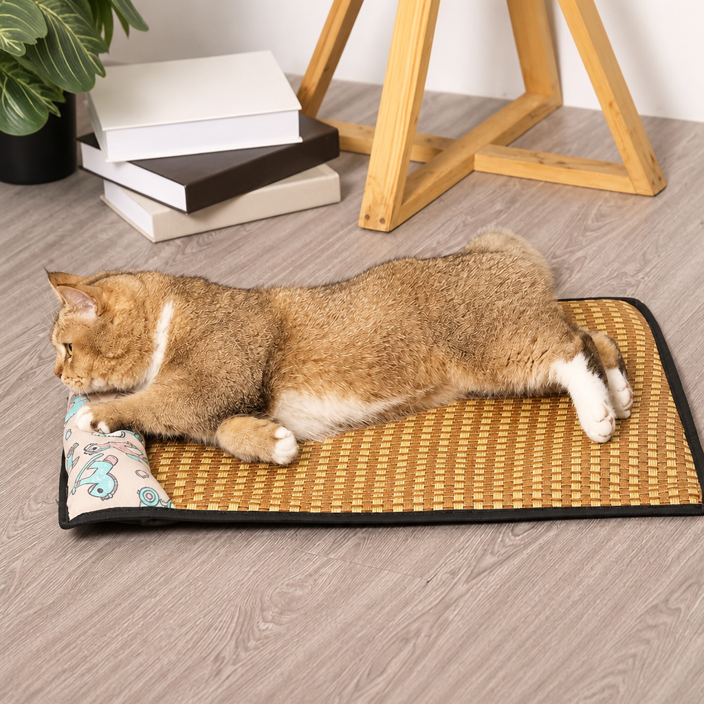 Foam Pillow Pet Bed Mat for Cats and Dogs