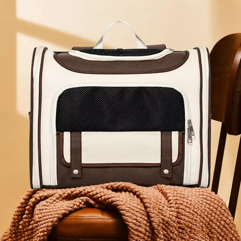 Canvas Pet Carrier Backpack for Cats and Dogs