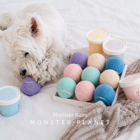 Ice Cream-Themed Interactive Dog Ball Toy