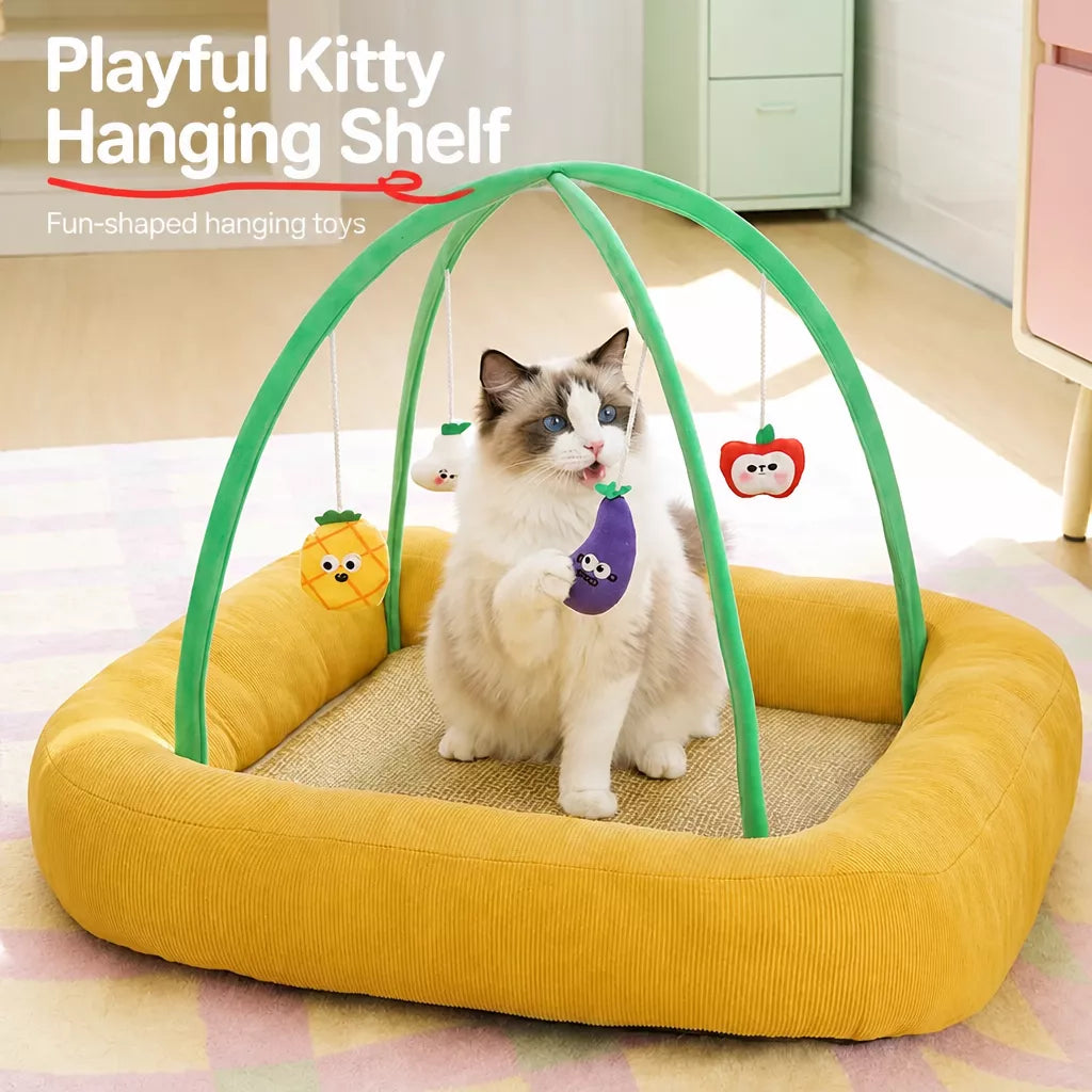 Cat Tent Bed with Play Mat