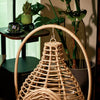 Handwoven Rattan Hanging Pet Bed with Cushion