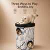 Three-Level Milk Tea Cup Cat Scratcher House