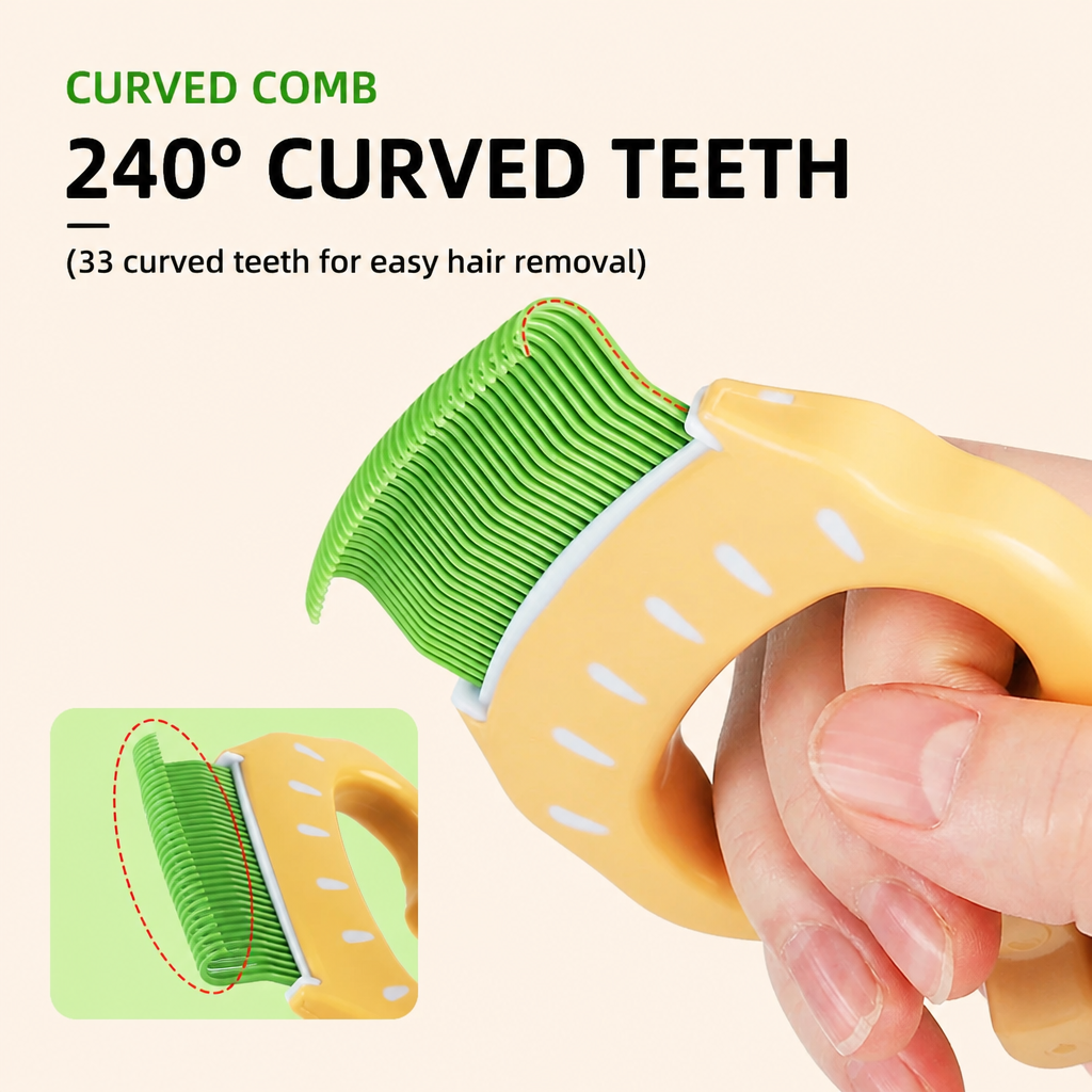 Shell-Shaped Grooming Comb for Cats and Dogs
