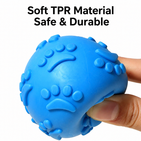 Paw-Shaped Squeaky Ball Dog Toy