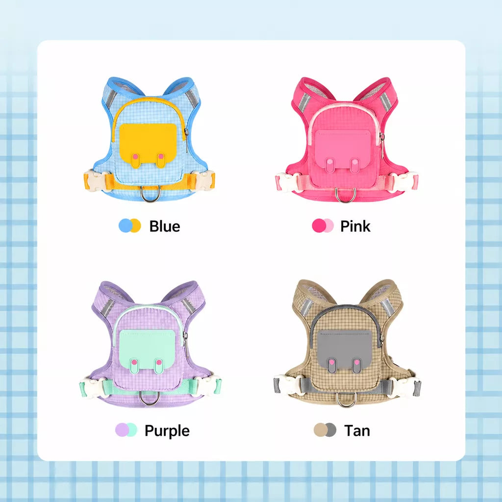 Vest-Style Pet Harness and Leash Set for Dogs & Cats