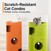 Multi-Level Cat Tree with Enclosed Hideaway and Scratching Board