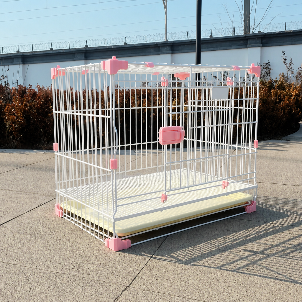 Stackable Metal Dog Crate with Sliding Door