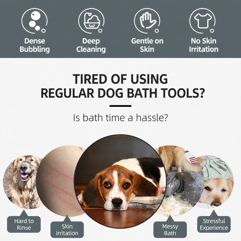 Pet Bathing Gloves for Cats and Dogs
