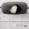 Enclosed Donut Pet Bed with Tunnel