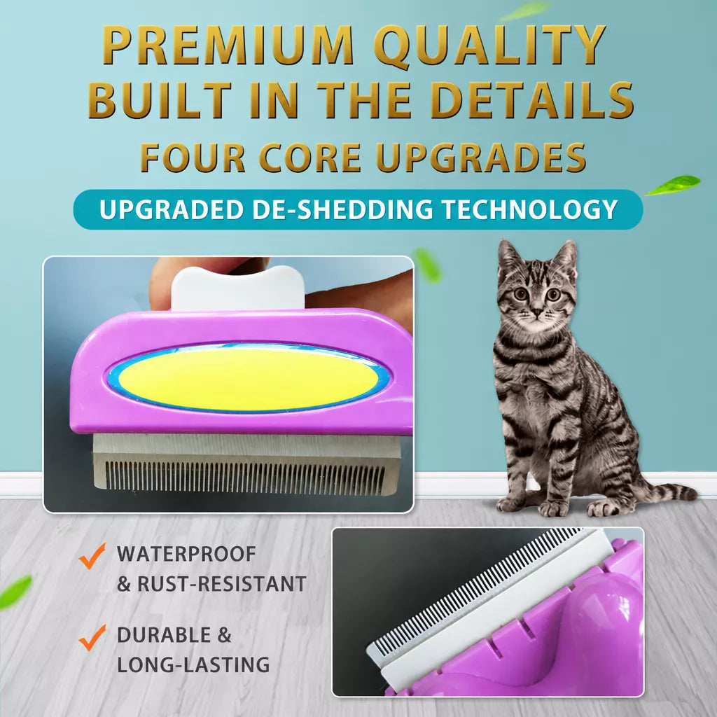 Flea and Deshedding Comb for Cats and Dogs