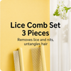 3-Piece Stainless Steel Pet Grooming Comb Set