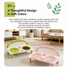 Raised Ceramic Double Pet Bowl Set