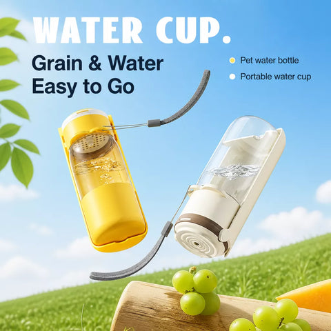 Portable Dog Water Bottle with Built-In Drinking Cup