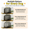 Reinforced Metal Dog Crate with Integrated Toilet Area