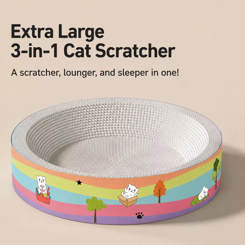 Corrugated Cardboard Cat Scratcher Lounge