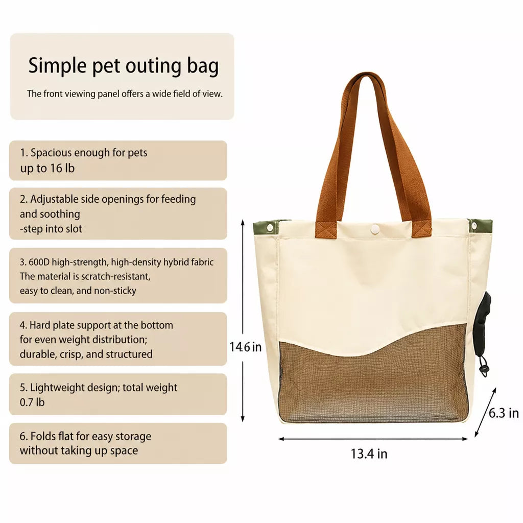 Adjustable Canvas Pet Carrier for Cats and Dogs