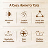 Portable Enclosed Pet Tent Bed for Cats and Small Dogs