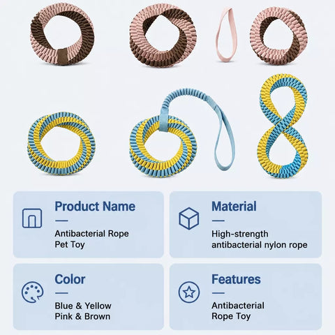 Nylon Dog Tug Toy for Interactive Play