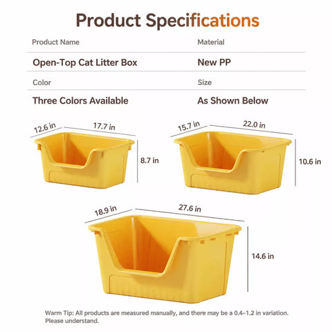 Jumbo Plastic Cat Litter Box with High Sides p-05679