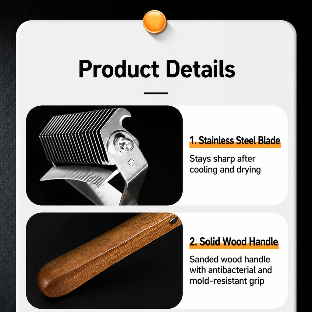 Double-Sided Dematting Comb for Dogs and Cats
