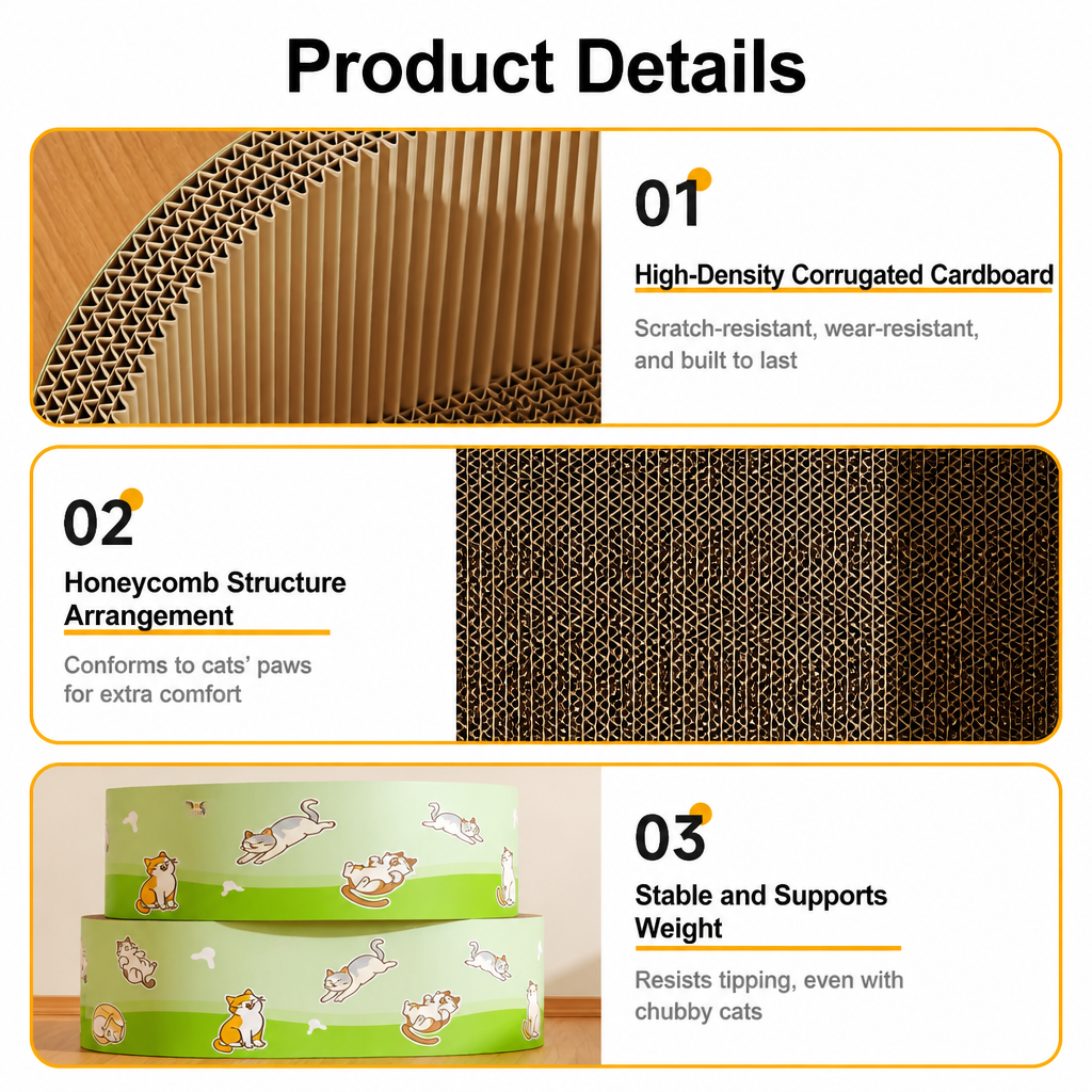 Corrugated Cardboard Cat Scratcher Lounge
