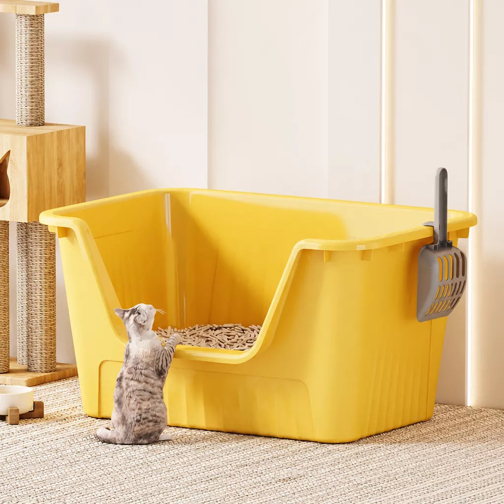 Jumbo Plastic Cat Litter Box with High Sides p-05679