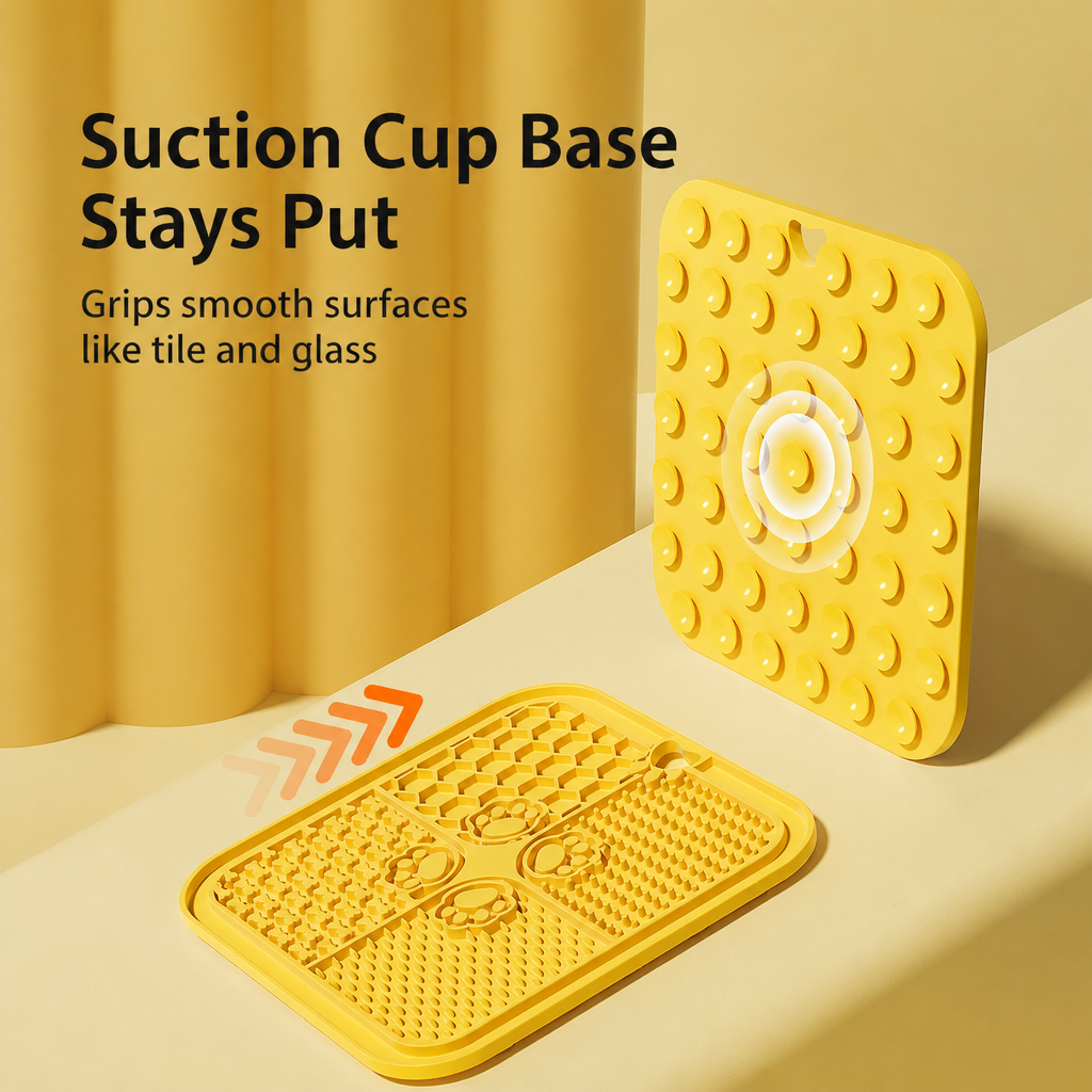Four-Section Silicone Lick Mat for Dogs