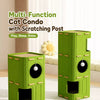 4-Tier Cat Tree with Enclosed House and Scratch Pad
