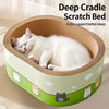 Oval Corrugated Cardboard Cat Scratcher Bed