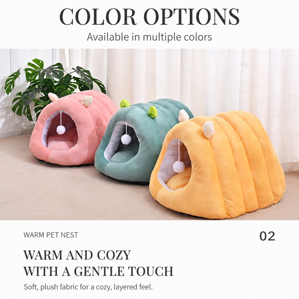 Semi-Enclosed Tunnel Cat Bed