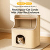 Square Sisal Cat Scratching Barrel with Cozy Cat Bed