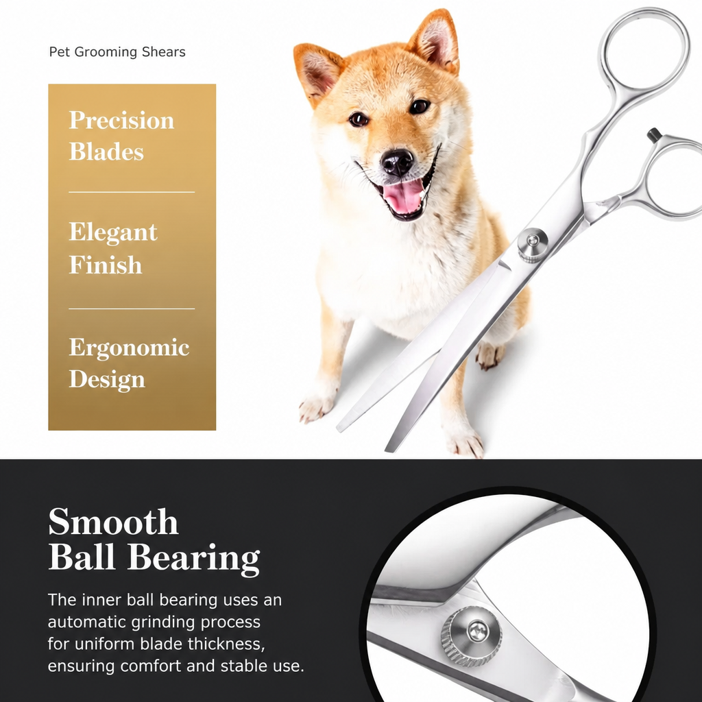 7-Inch Stainless Steel Pet Grooming Scissors