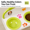 Raised Ceramic Double Pet Bowl Set