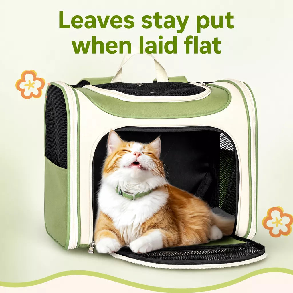 Canvas Pet Carrier Backpack for Cats and Dogs