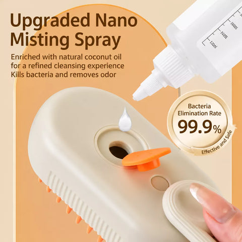 Rechargeable Spray Grooming Brush for Cats and Dogs