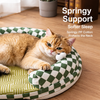 Round Cat Bed with Removable Mat