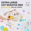 Deep-Groove Corrugated Cardboard Cat Scratcher Lounger